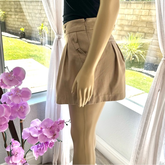Korean Roem Brown High Rise Mini Pleated Shorts Size S Small - Picture 5 of 16